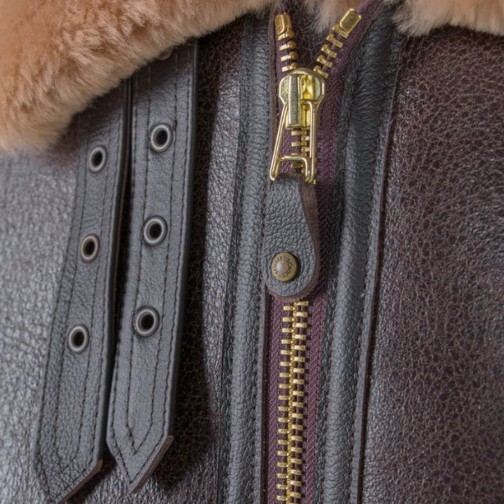 Norman B3 Brown Leather Bomber Jacket